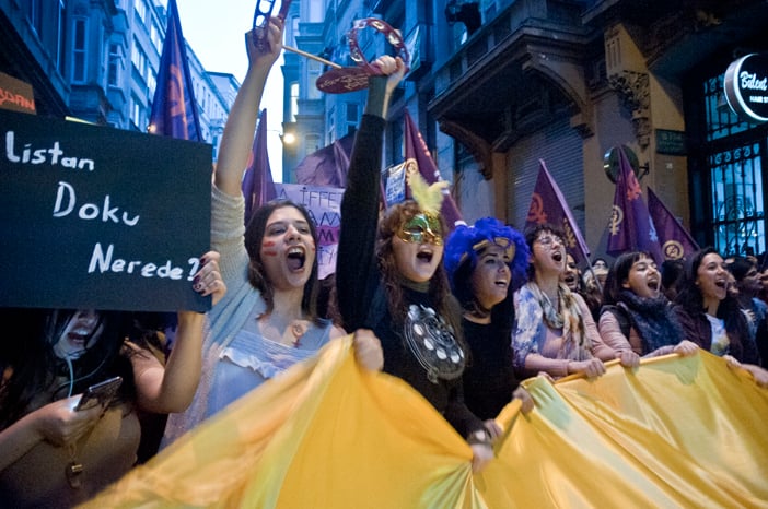 8 Mart 2020 Dünya Kadınlar Günü yürüyüşünden kareler